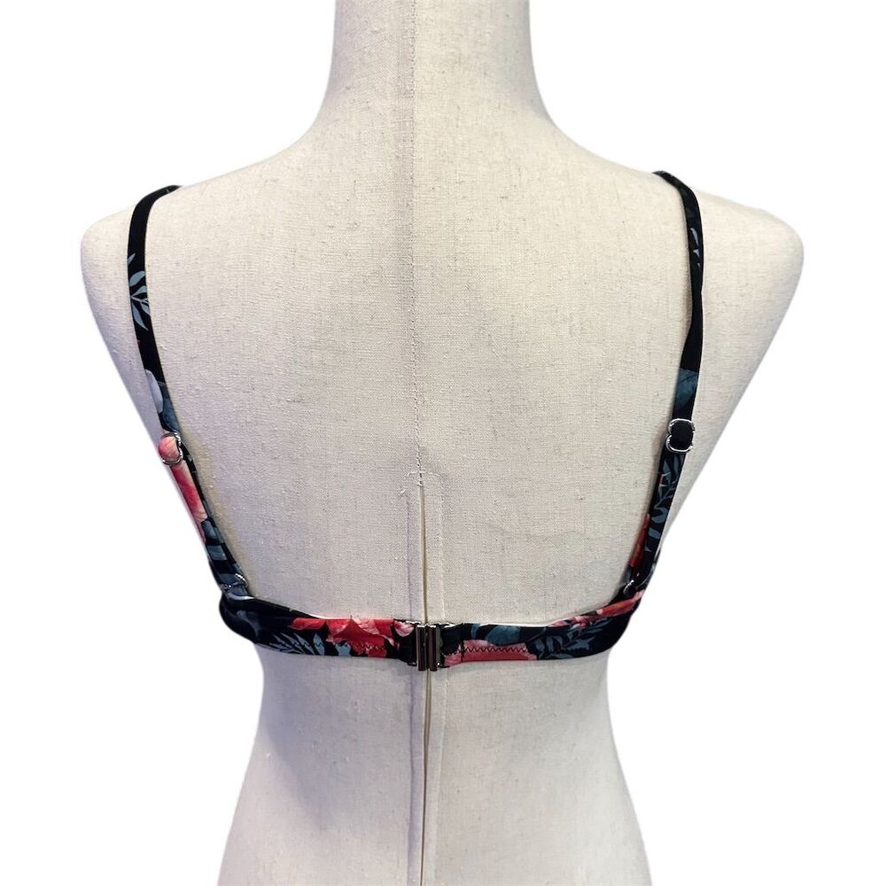 Women's Floral Triangle Bikini Top Multicolor Size M - Picture 2 of 2